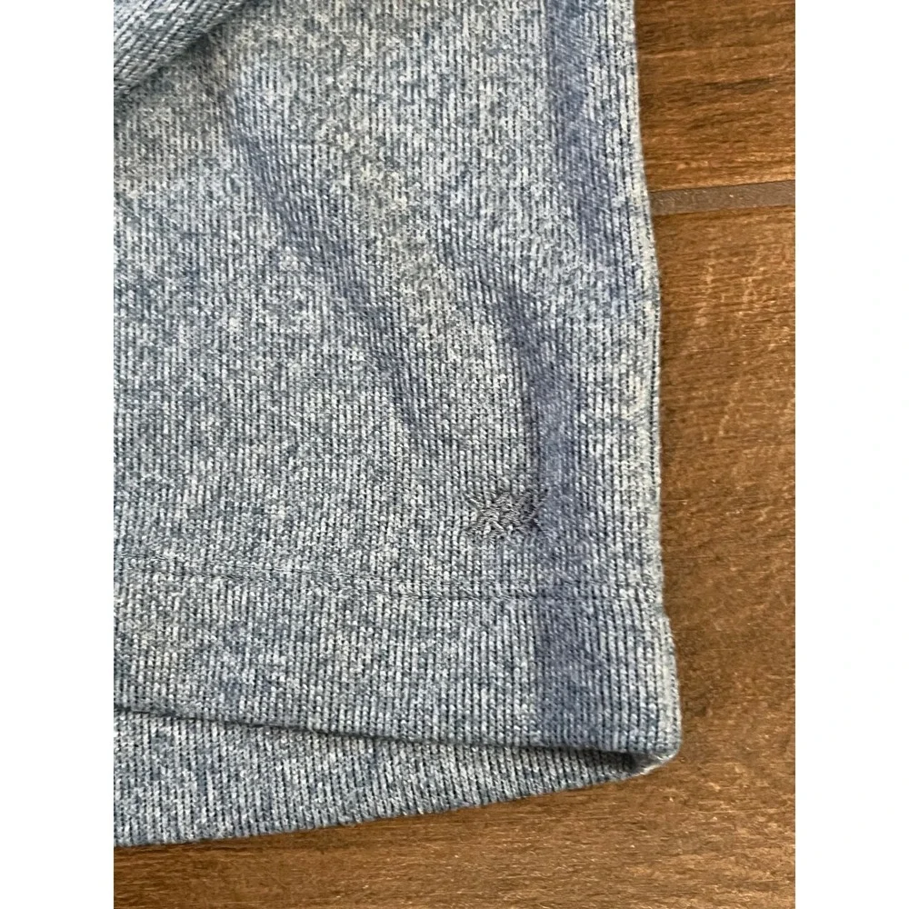 Rhone Mens Quarter Zip Pullover Blue Heather Performance Mock Neck Small